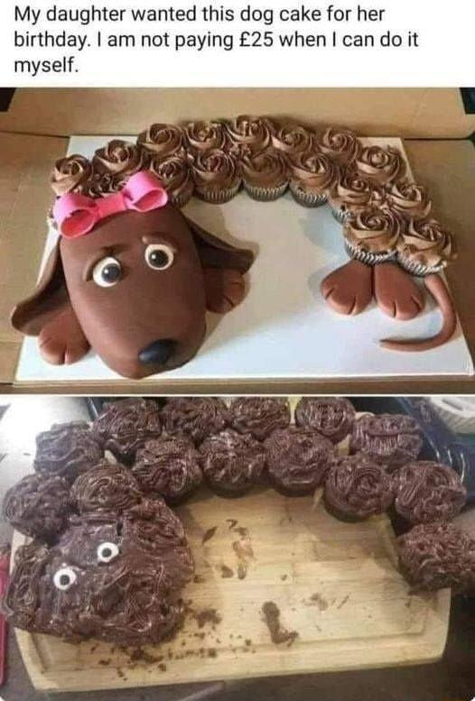 My daughter wanted this dog cake for her birthday am not paying 25 when can do it myself