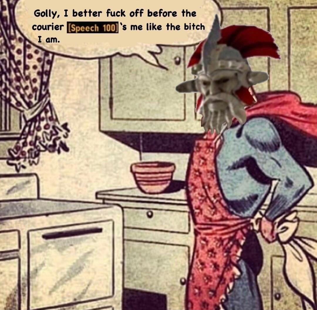 Golly I better fuck off before the courier TTTRTR s