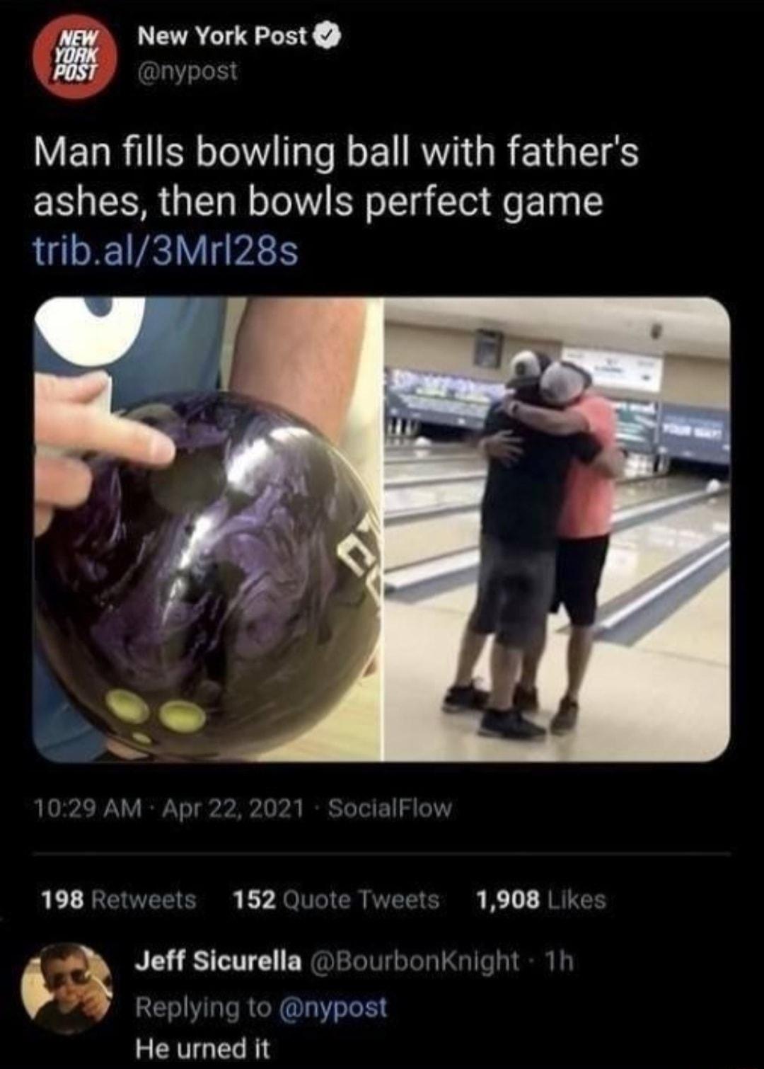 New York Post VERRTISL TN I R El RV GRS EEIEER GEN RTINS Tl T e E T tribal3Mrl28s 198 Retweets 152 ets 1908 Lik Jeff Sicurella surbonKnight Replying to nypost He urned it