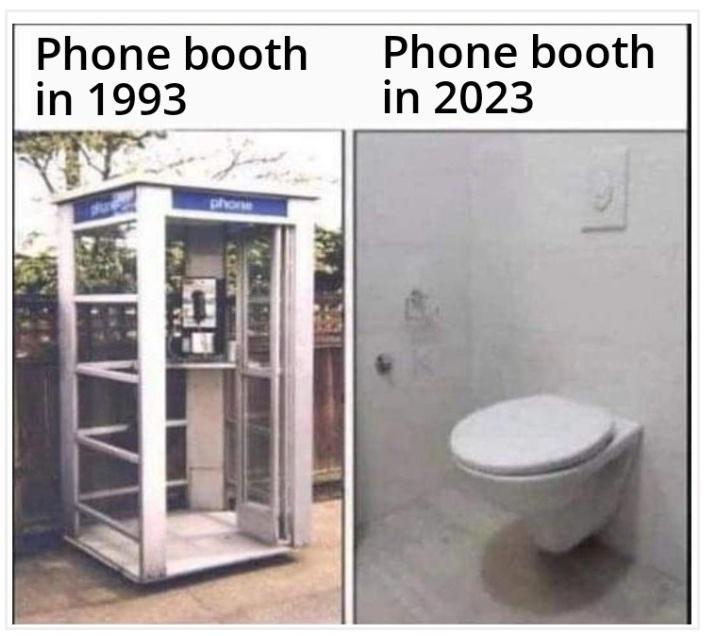 Phone booth Phone booth in 1993 in 2023
