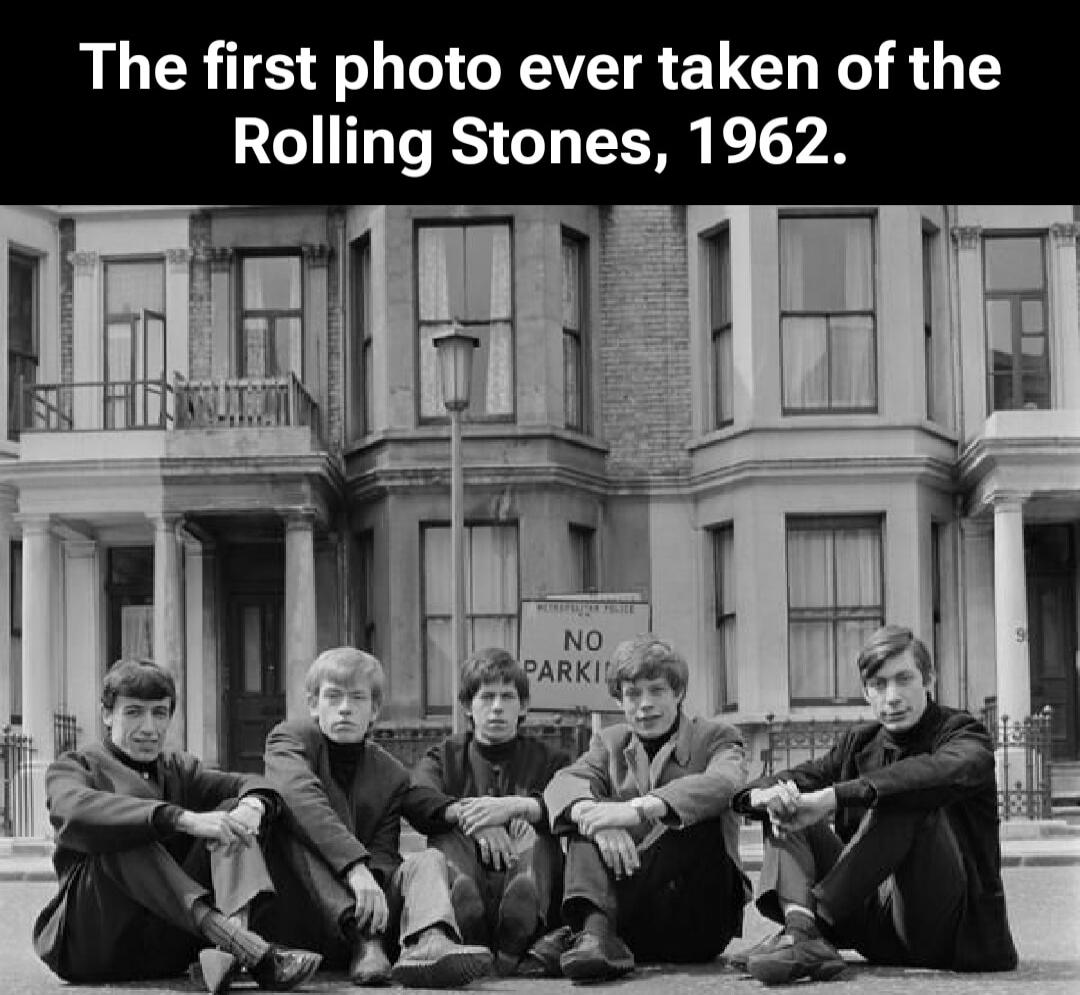 The first photo ever taken of the Rolling Stones, 1962.