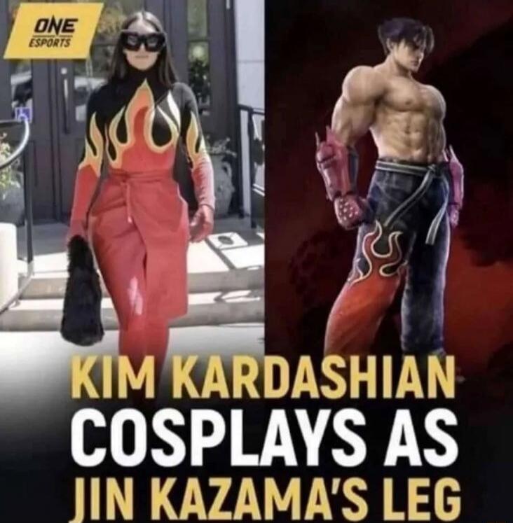 ONE ESPORTS
KIM KARDASHIAN COSPLAYS AS JIN KAZAMA'S LEG