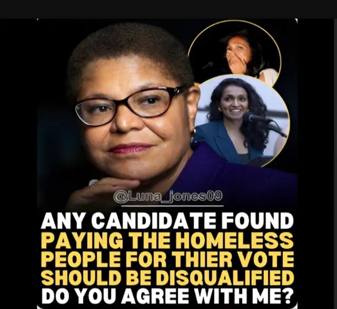 @Luna_jones09 ANY CANDIDATE FOUND PAYING THE HOMELESS PEOPLE FOR THEIR VOTE SHOULD BE DISQUALIFIED DO YOU AGREE WITH ME?