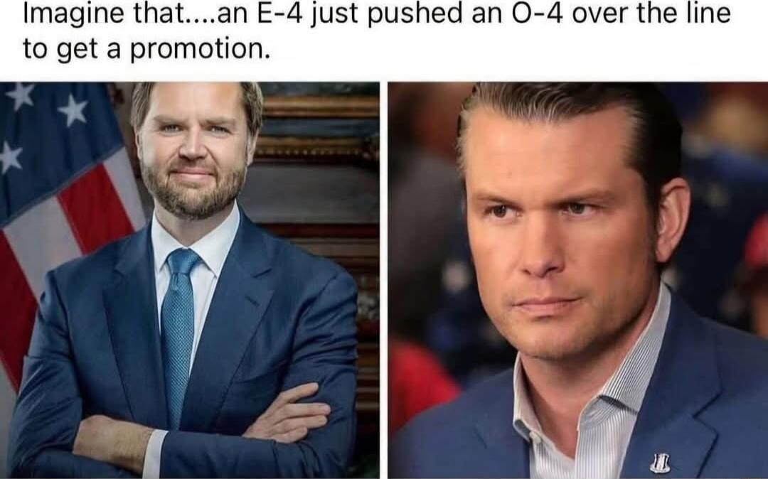 Imagine thatan E 4 just pushed an O 4 over the line to get a promotion