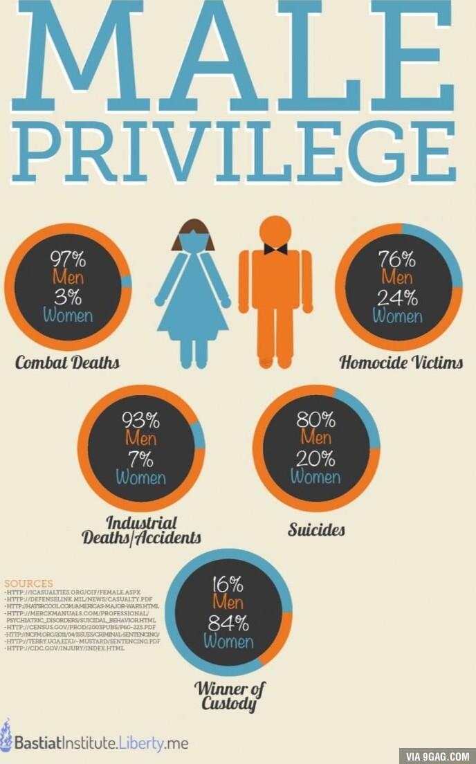 MALE PRIVILEGE Combat Deaths ii Homacide Victims Induslrial ici Deallslccidents et iiBashak Instits Winner it