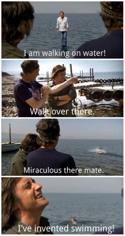 Iam walking on water Ive invented swimming