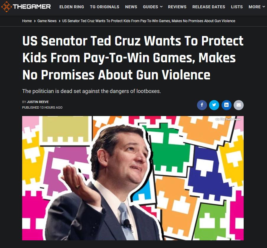 THEDAMER cloonmme TOUGNALS NOWS GUDES REVEWS RELCASCOATES USTS MORE US Senator Ted Cruz Wants To Protect LG CTOEG R GRIT N S No Promises About Gun Violence an e dead et agint the dangers of bores