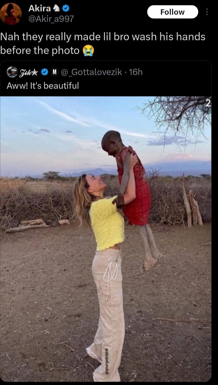 Nah they really made lil bro wash his hands before the photo 😭
Aww! It's beautiful