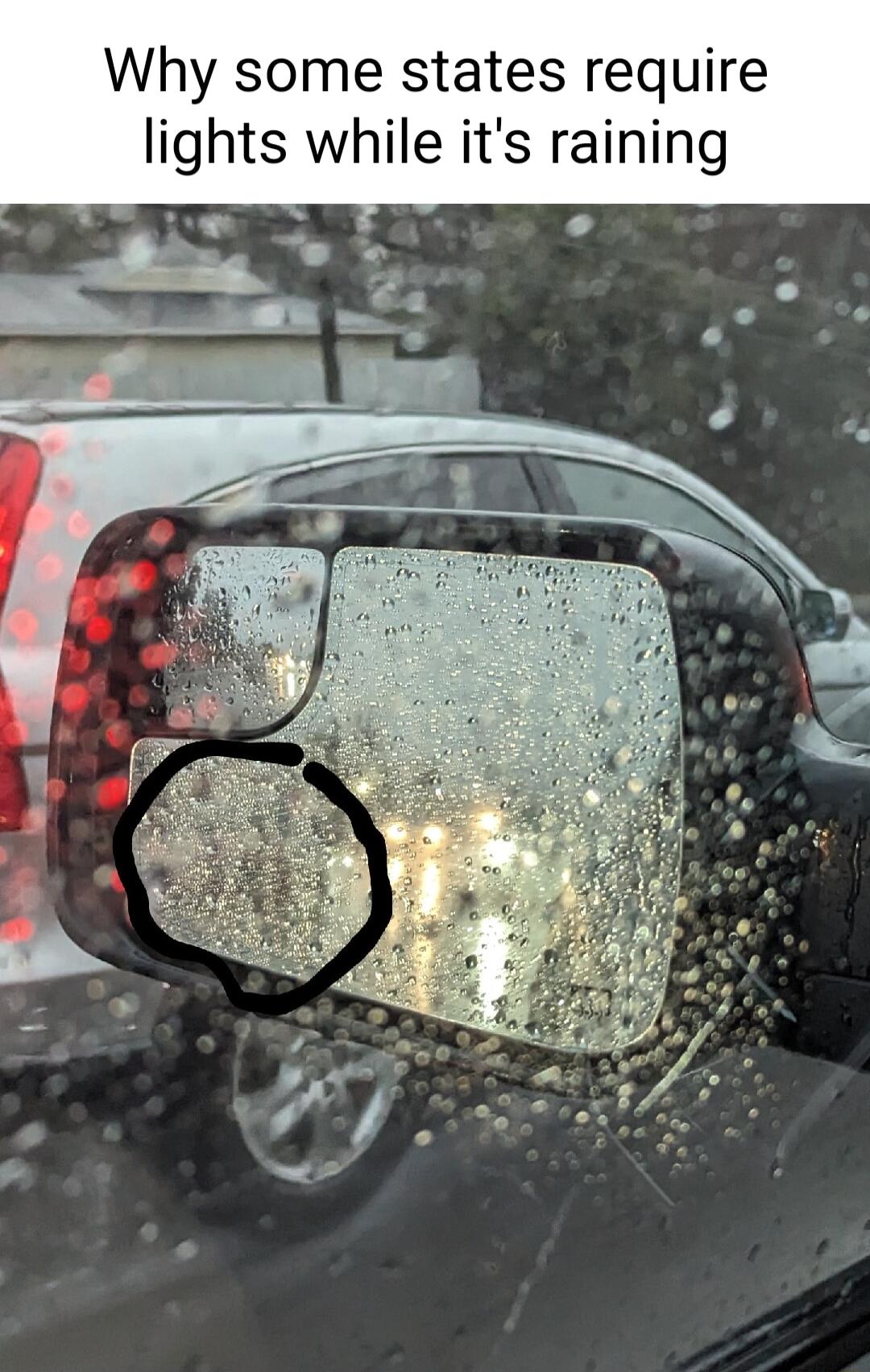Why some states require lights while its raining