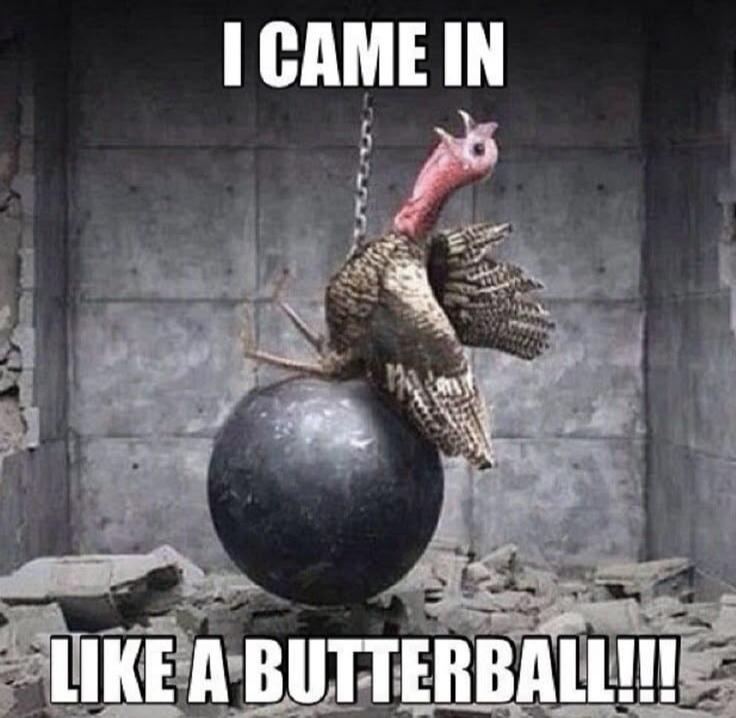 I CAME IN LIKE A BUTTERBALL!!!