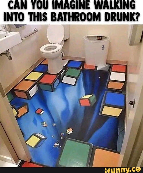 CAN YOU IMAGINE WALKING INTO THIS BATHROOM DRUNK