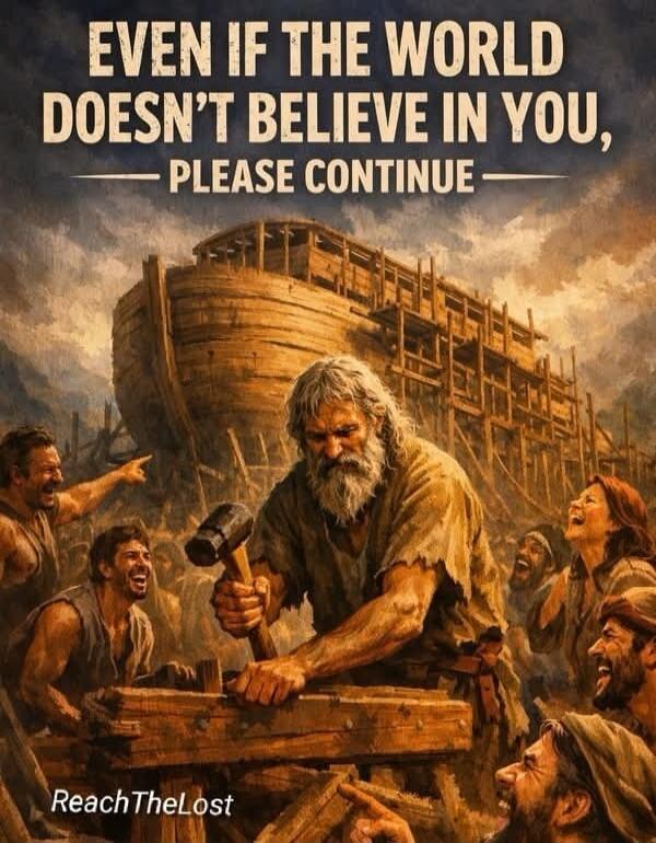 EVEN IF THE WORLD DOESN'T BELIEVE IN YOU, PLEASE CONTINUE ReachTheLost