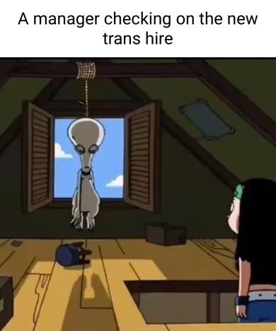 A manager checking on the new trans hire