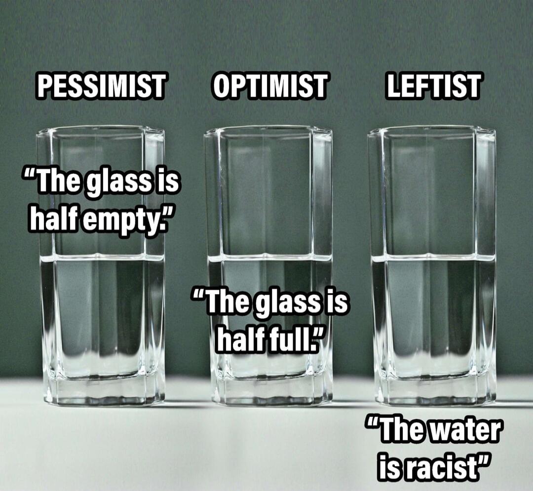 PESSIMIST OPTIMIST LEFTIST 