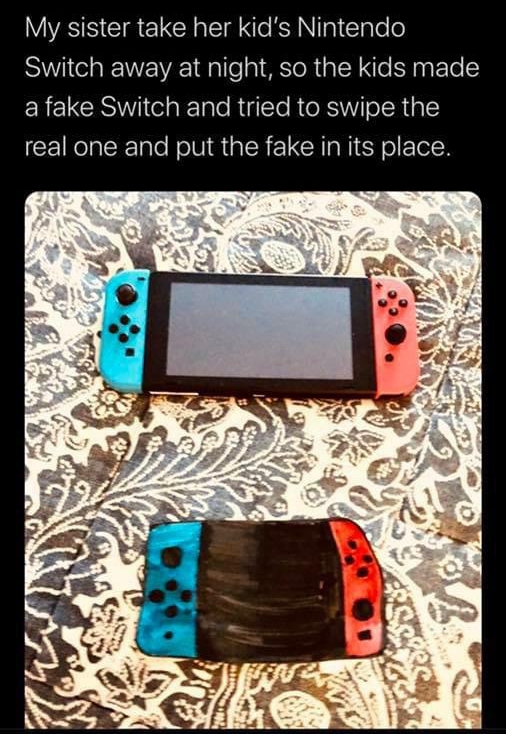 kevinbiegel kbiegel RS Cg el R EE RN Clplele Switch away at night so the kids made ERELCISIWI el aReale RUTTe RICRSIY o TR 1 real one and put the fake in its place