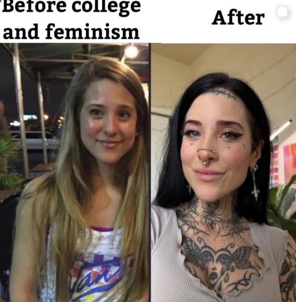 Before college and feminism
After