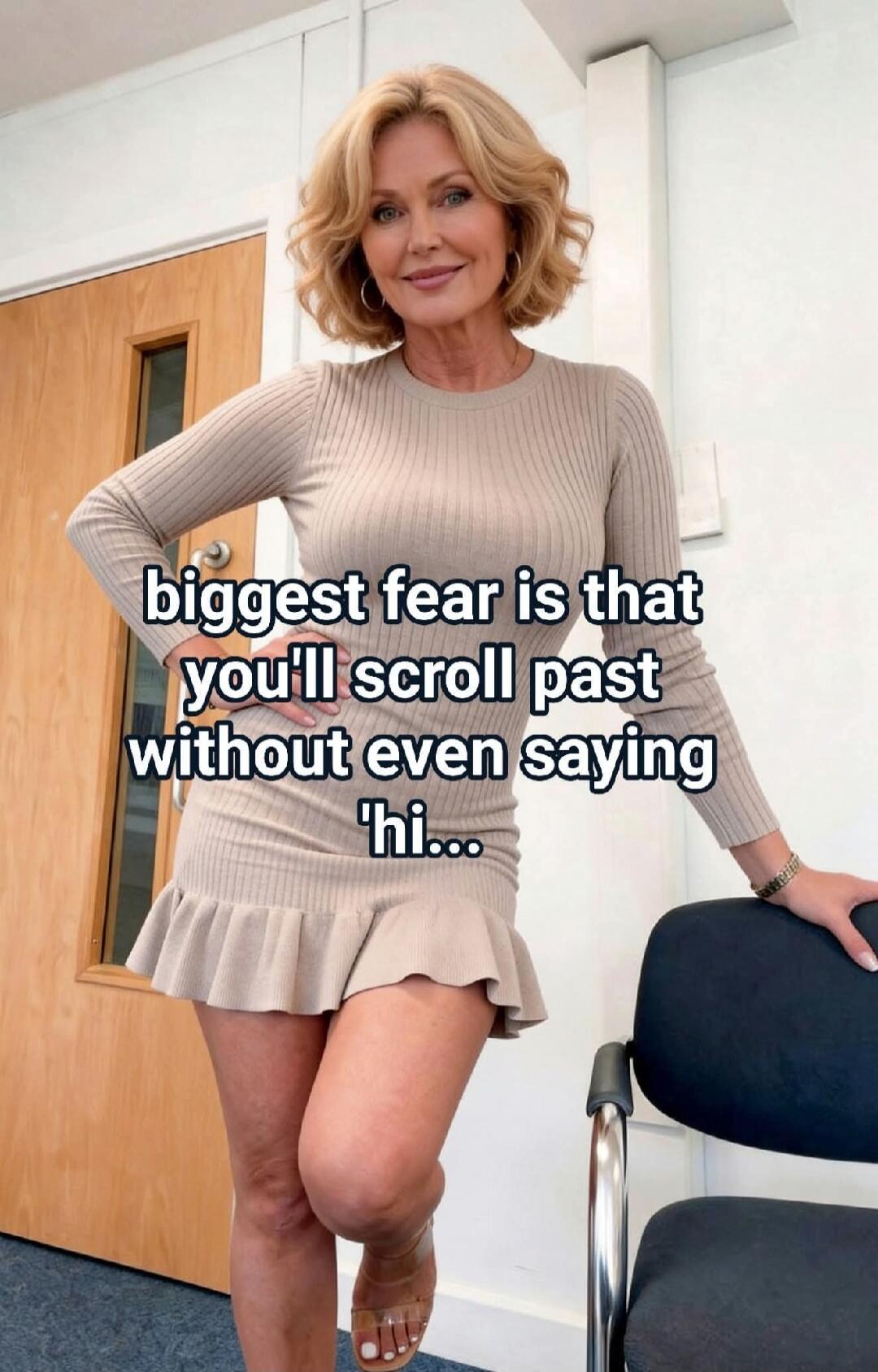 biggest fear is that you'll scroll past without even saying 'hi...