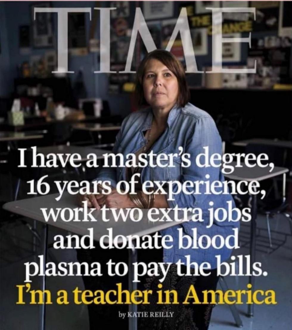 LS Thaveamasters de plasma t0 pay the bills Im a teacher in America by KATIE REILLY