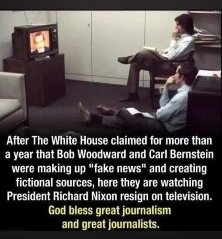 After The White House claimed for more than a year that Bob Woodward and Carl Bernstein were making up 