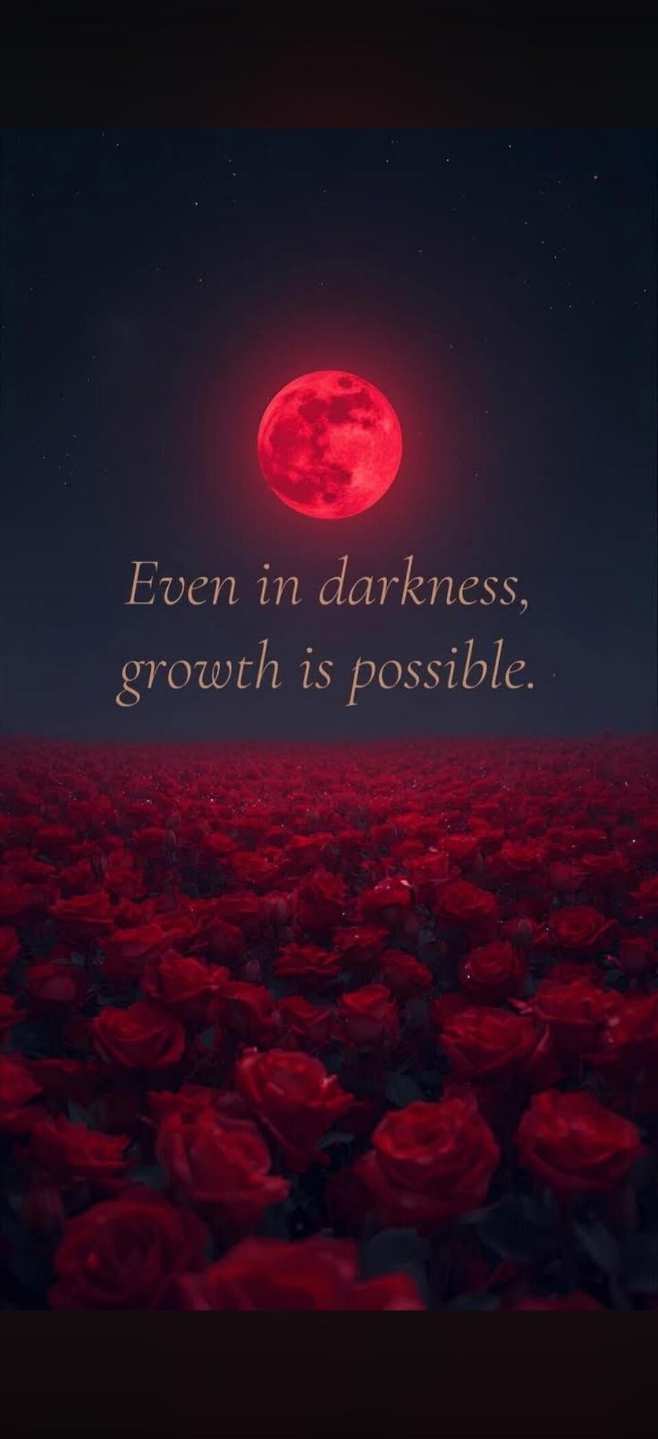 Even in darkness, growth is possible.