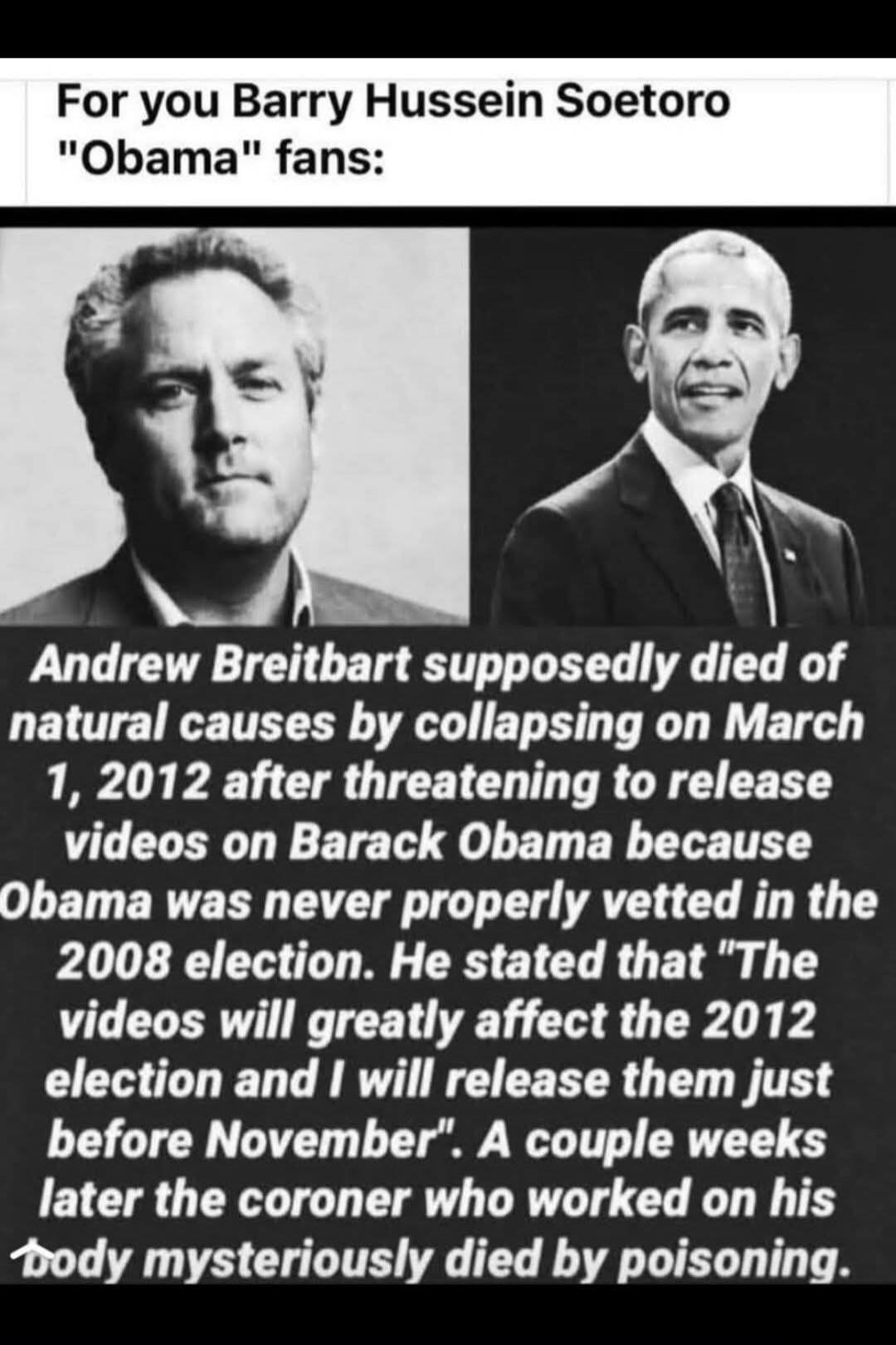 For you Barry Hussein Soetoro 