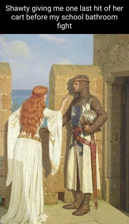 Shawty giving me one last hit of her cart before my school bathroom jilela1e