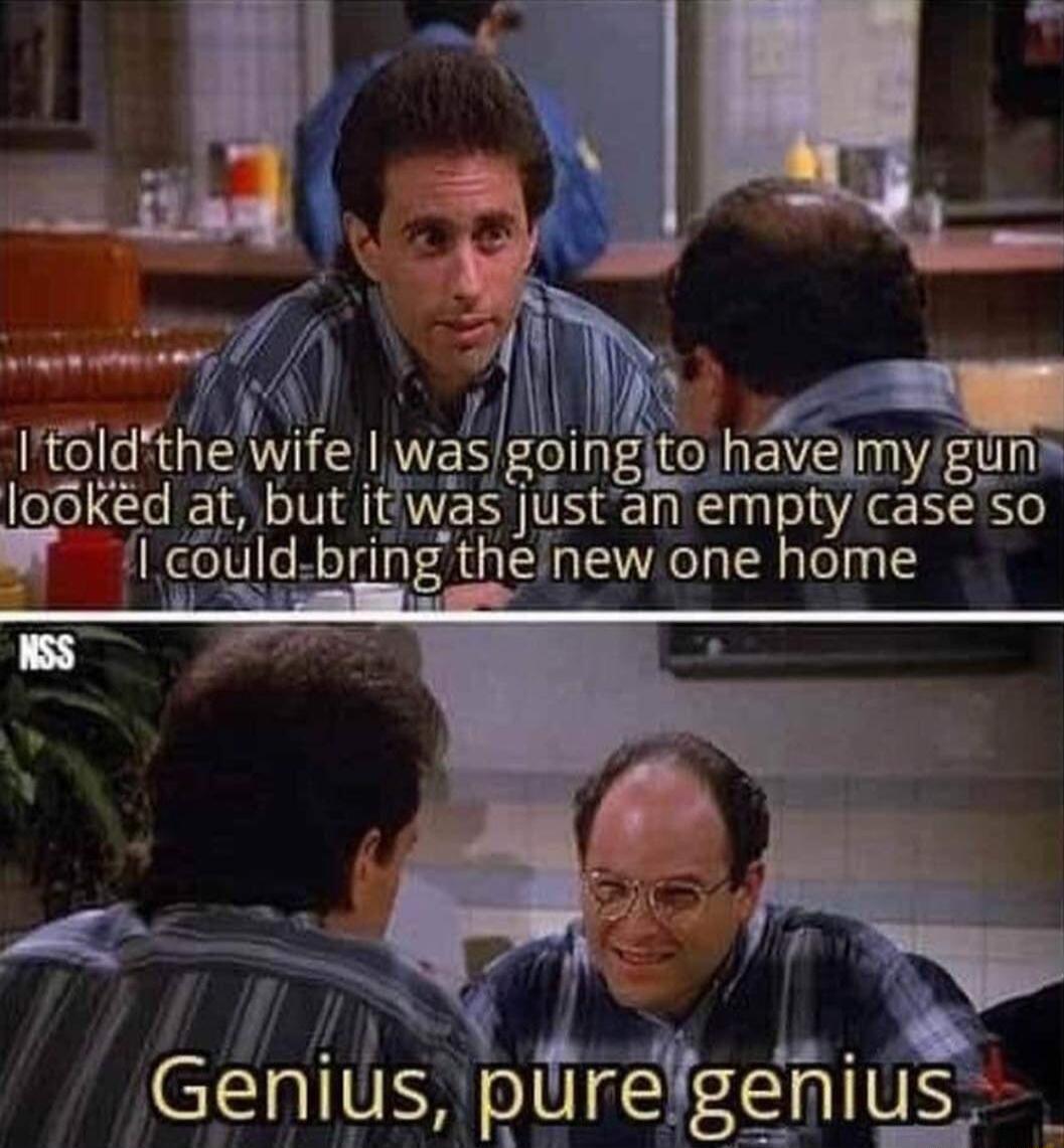 g Av X Itoldthe wife Iwasjzoing VR AR joGKked at but itwas justan empty caseso el LS I couldbring thelnew one home 4 VS RIS O