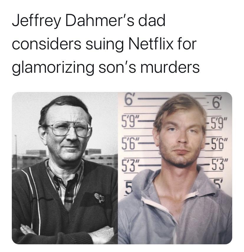 Jeffrey Dahmers dad considers suing Netflix for glamorizing sons murders