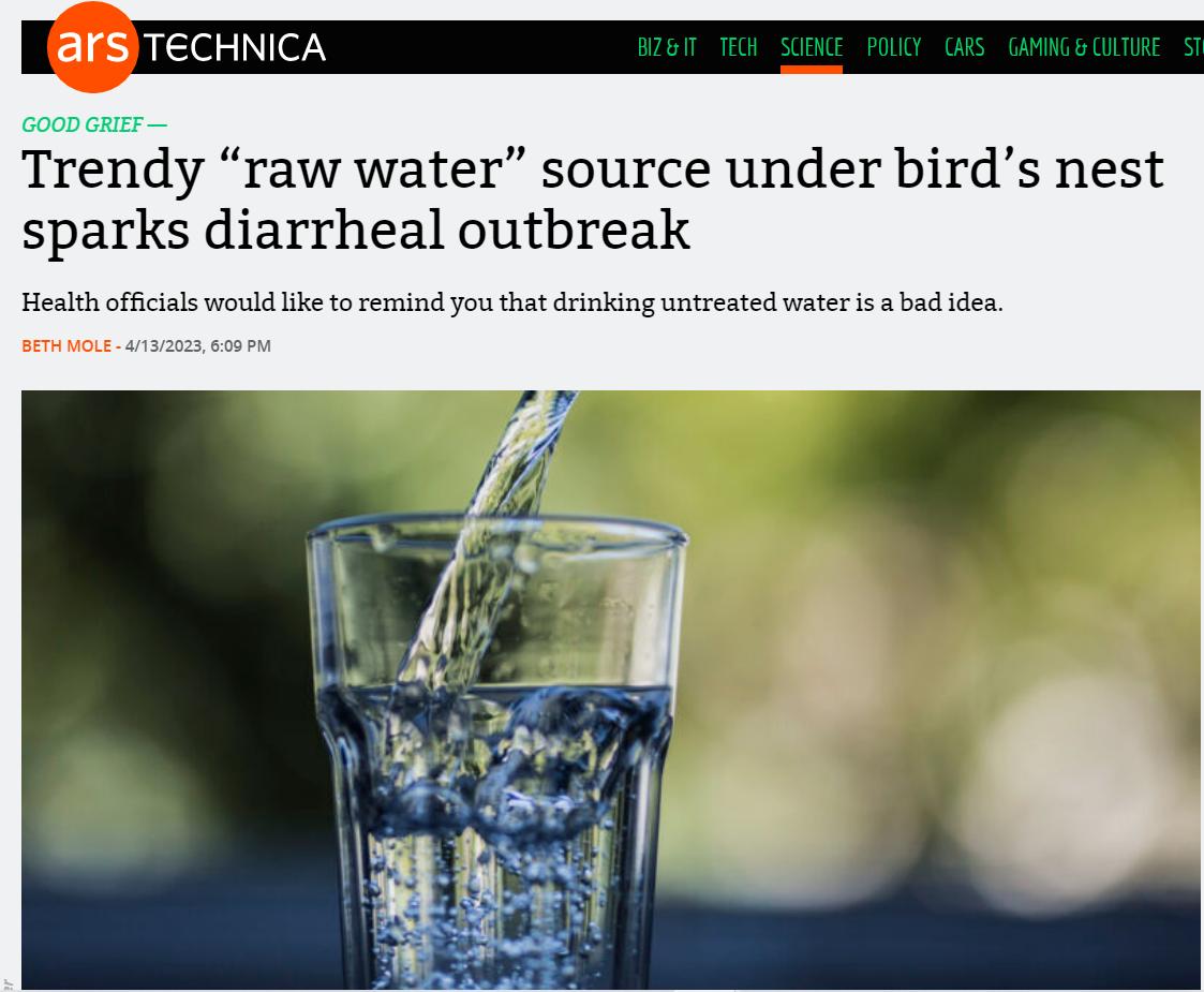 o g T g T S rs TECHNICA Trendy raw water source under birds nest sparks diarrheal outbreak dea