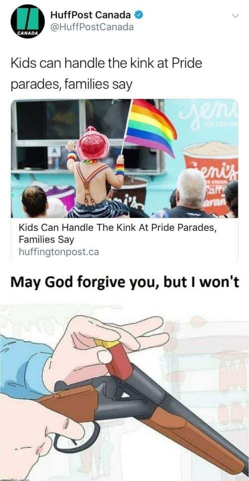 HuffPost Canada HuffPostCanada Kids can handle the kink at Pride parades families say Kids Can Handle The Kink At Pride Parades Families Say huffingtonpostca May God forgive you but wont