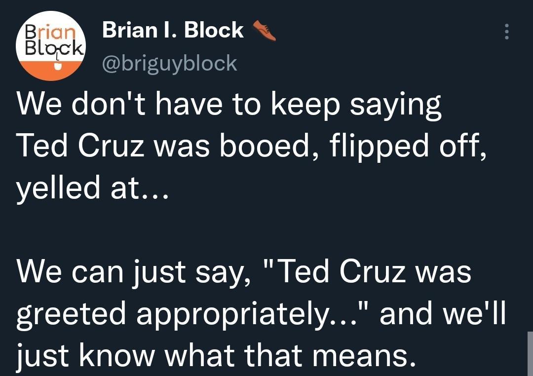 Brian I Block ELDCK N iguyblock We dont have to keep saying REe O Vr AN oToTolYo M iTeoITo Mo 8 yelled at LN T NV AR T N TP AVEES RGN Clo lEToT o el o 1 1 VAR To T RWVH just know what that means