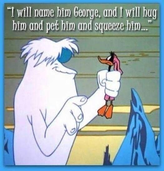 I will name him George, and I will hug him and pet him and squeeze him...