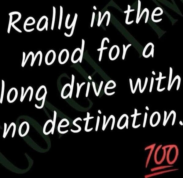 Really in the mood for a long drive with no destination.