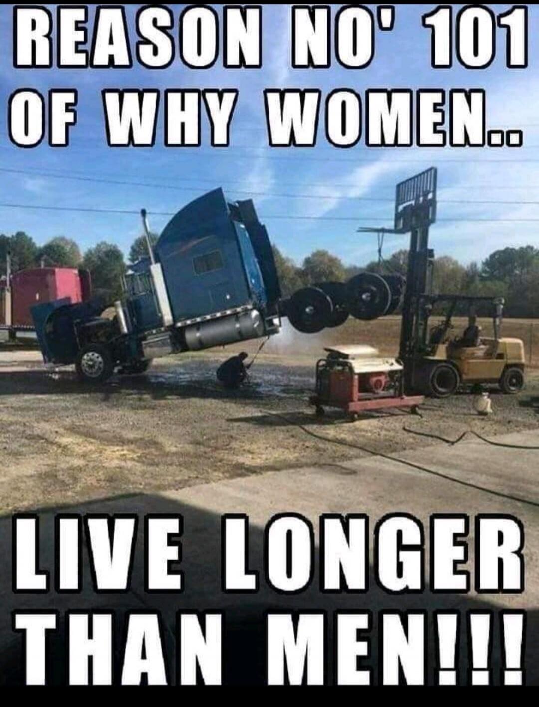 REASON NO' 101 OF WHY WOMEN.. LIVE LONGER THAN MEN!!!