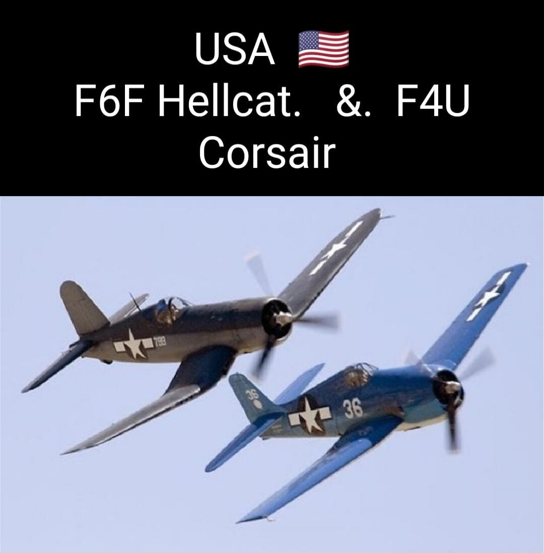 USA F6F Hellcat. &. F4U Corsair