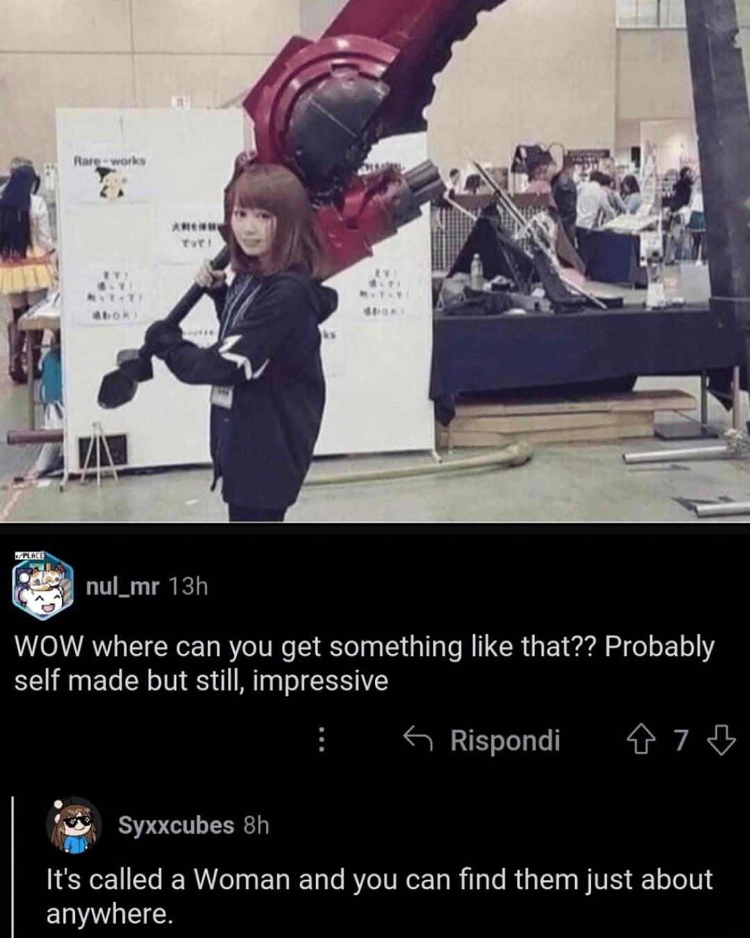 B WOW where can you get something like that Probably self made but still impressive 4 Rispondi o718 i Syxxcubes 8h LY RN ER T T ETTEEL R R G BITE LT anywhere