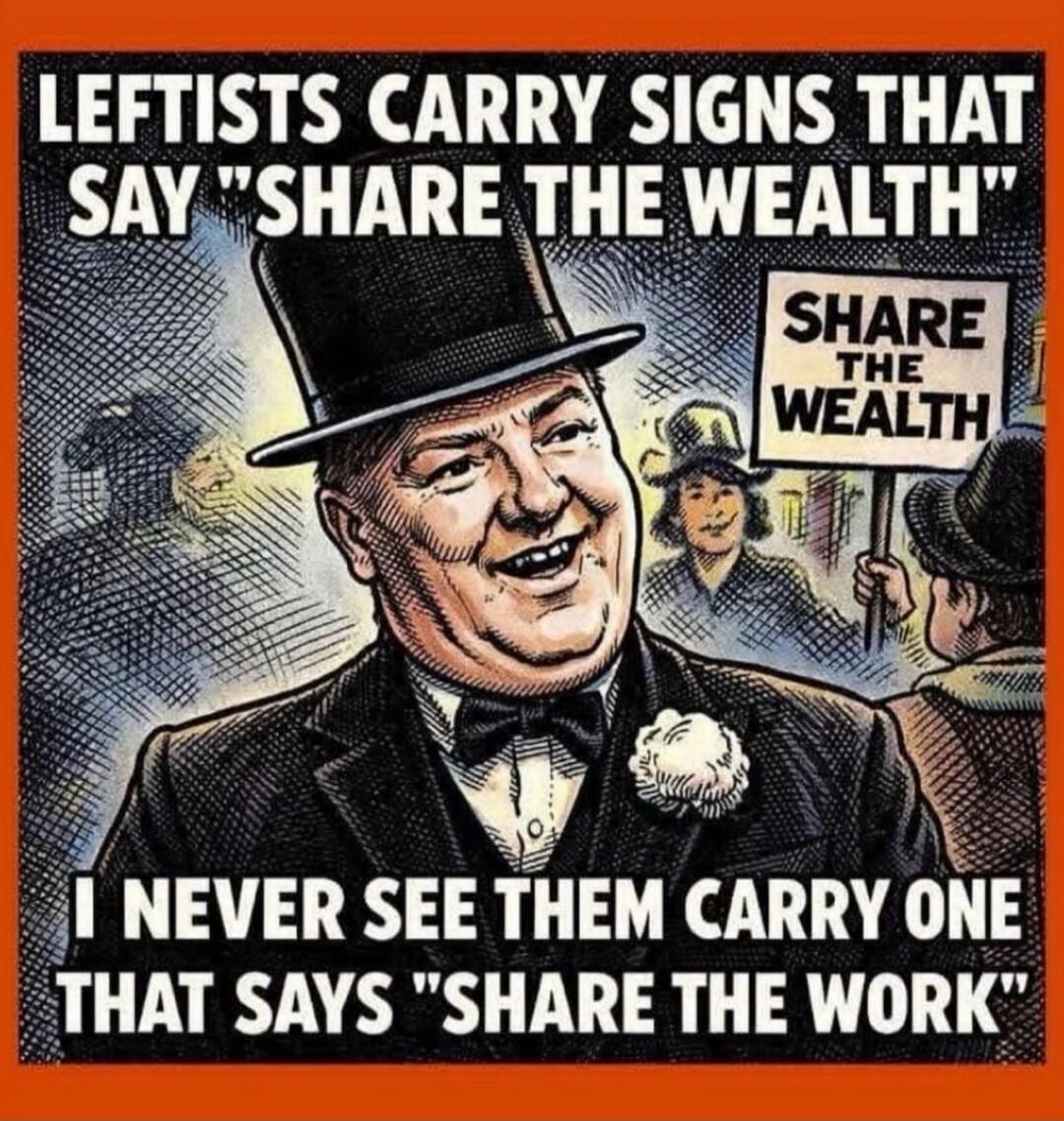 LEFTISTS CARRY SIGNS THAT SAY 