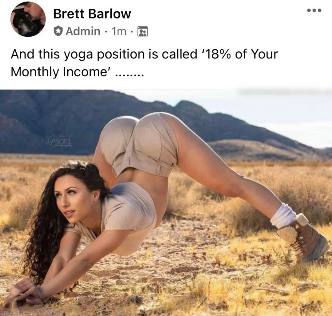 Brett Barlow ot Admin Tm And this yoga position is called 18 of Your Monthly Income