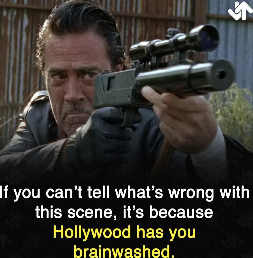 If you can't tell what's wrong with this scene, it's because Hollywood has you brainwashed.