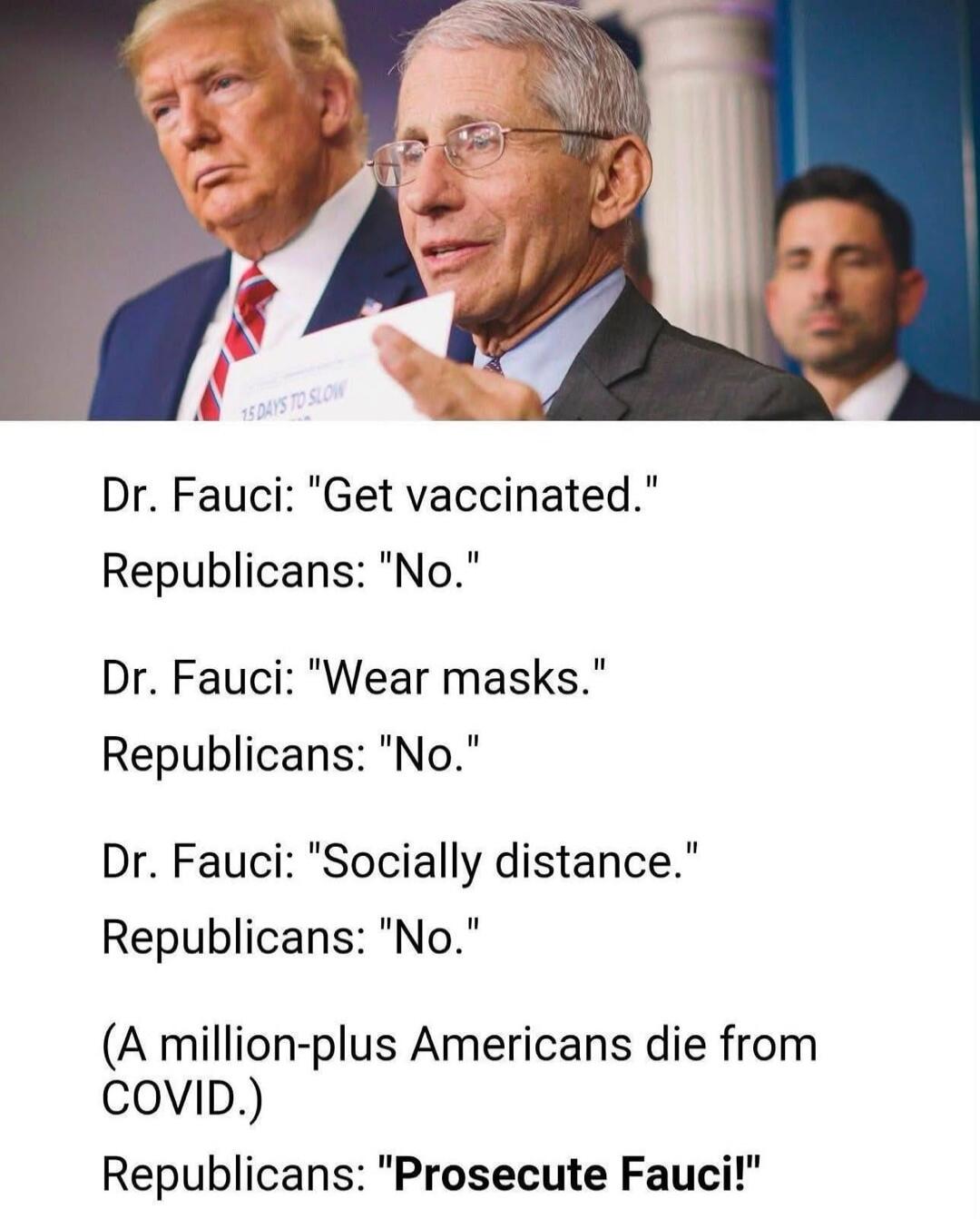 15 DAYS TO SLOW
Dr. Fauci: 