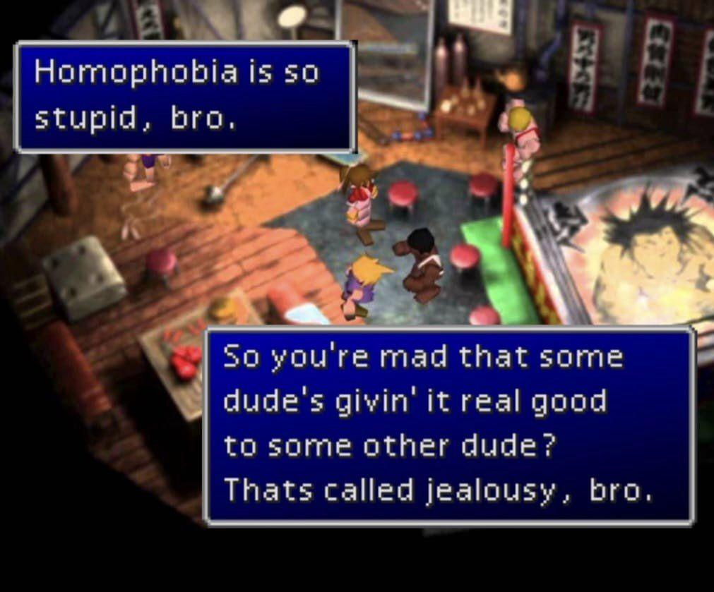 So youre mad that some dudes givin it real good to some other dude Thats called jealousy bro