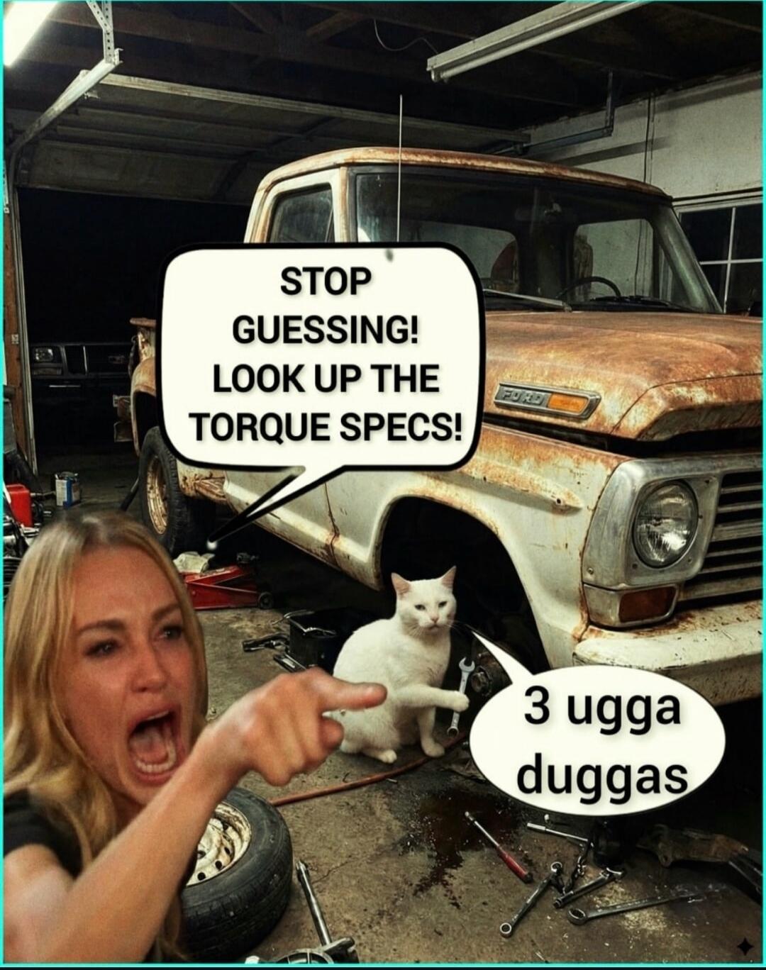 STOP GUESSING! LOOK UP THE TORQUE SPECS! 3 ugga duggas