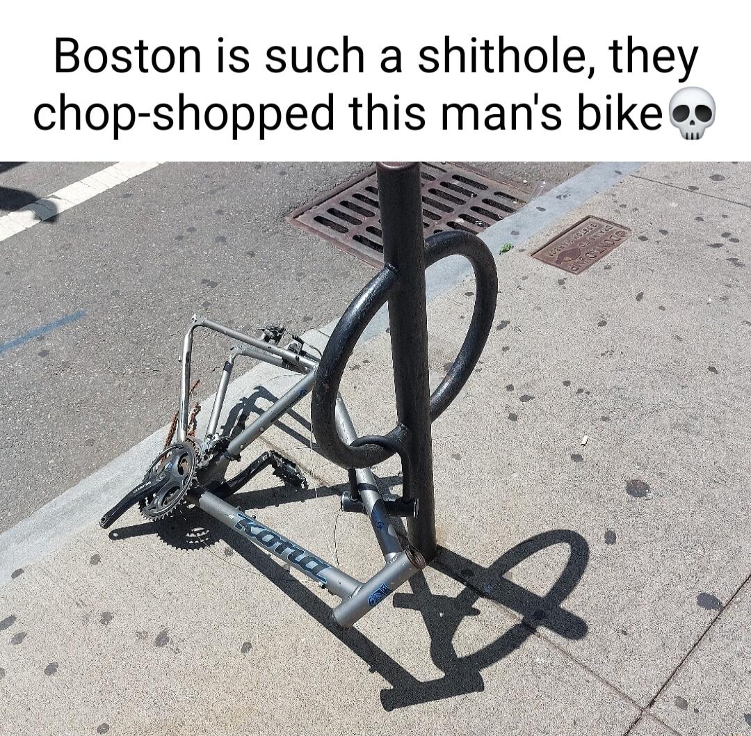 Boston is such a shithole they chop shopped this mans bikees