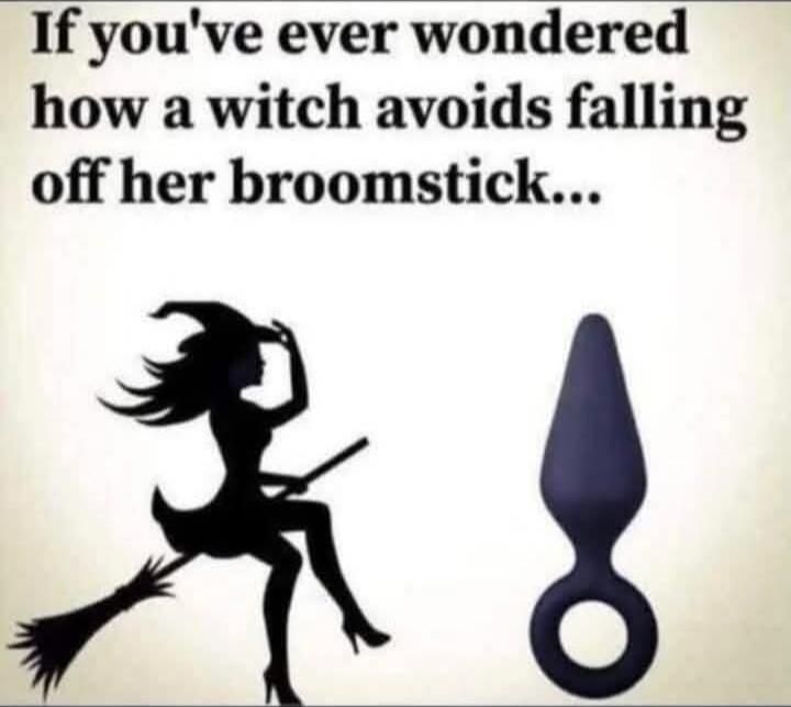 If you've ever wondered how a witch avoids falling off her broomstick...