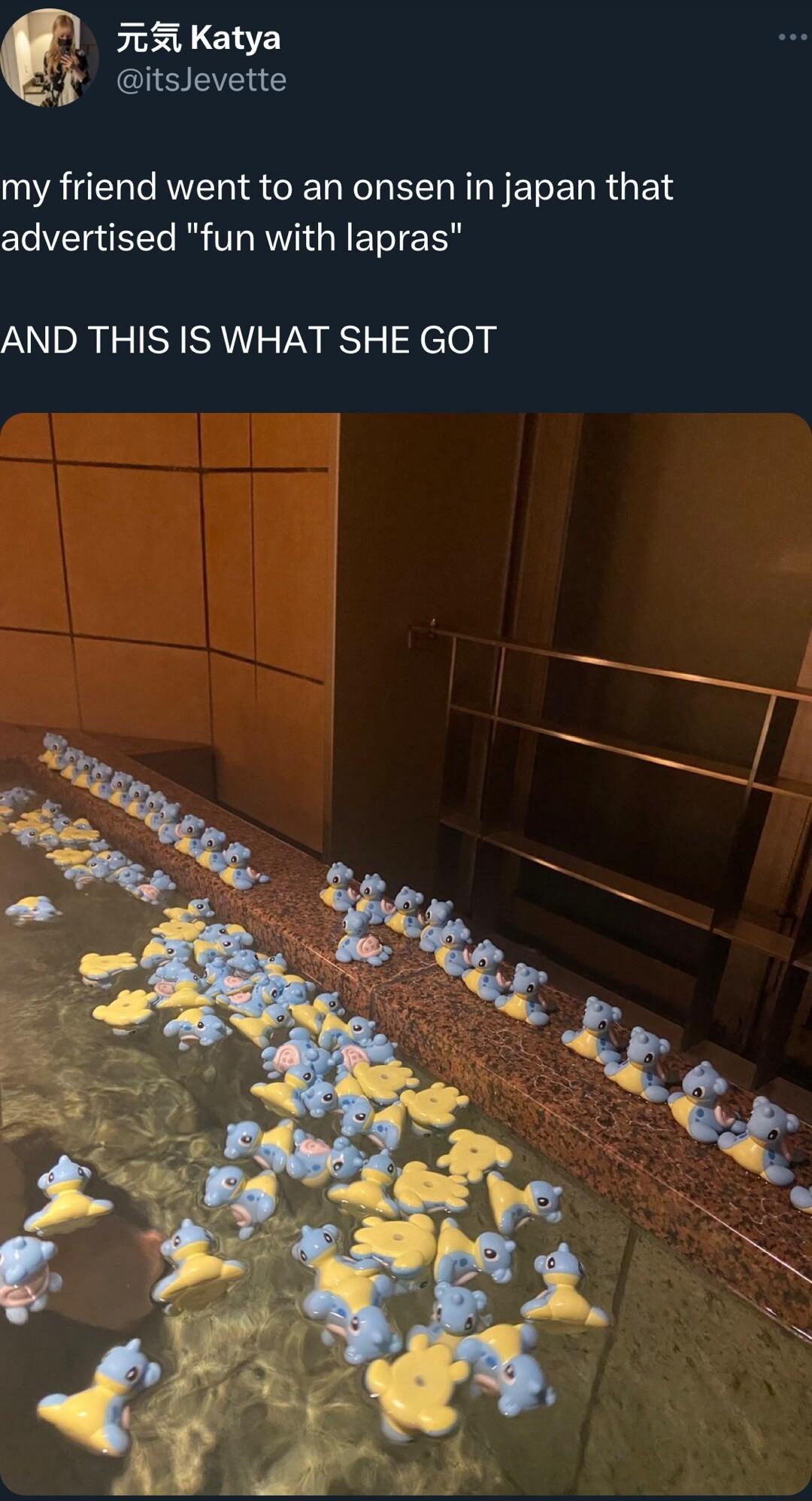 FT Katya p itsJevette my friend went to an onsen in japan that advertised fun with lapras AN DRI ISISAVE R RSl
