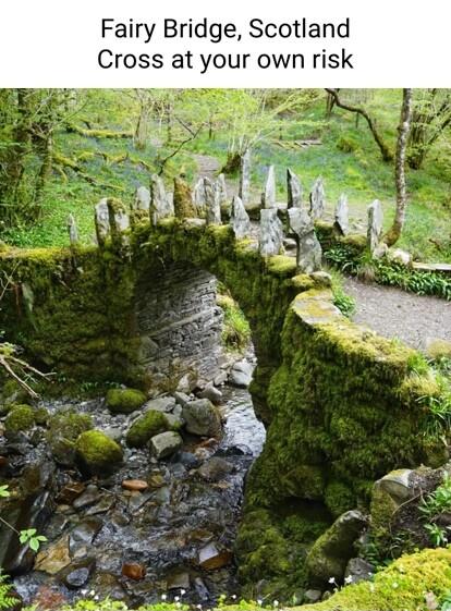 Fairy Bridge Scotland Cross at your own risk
