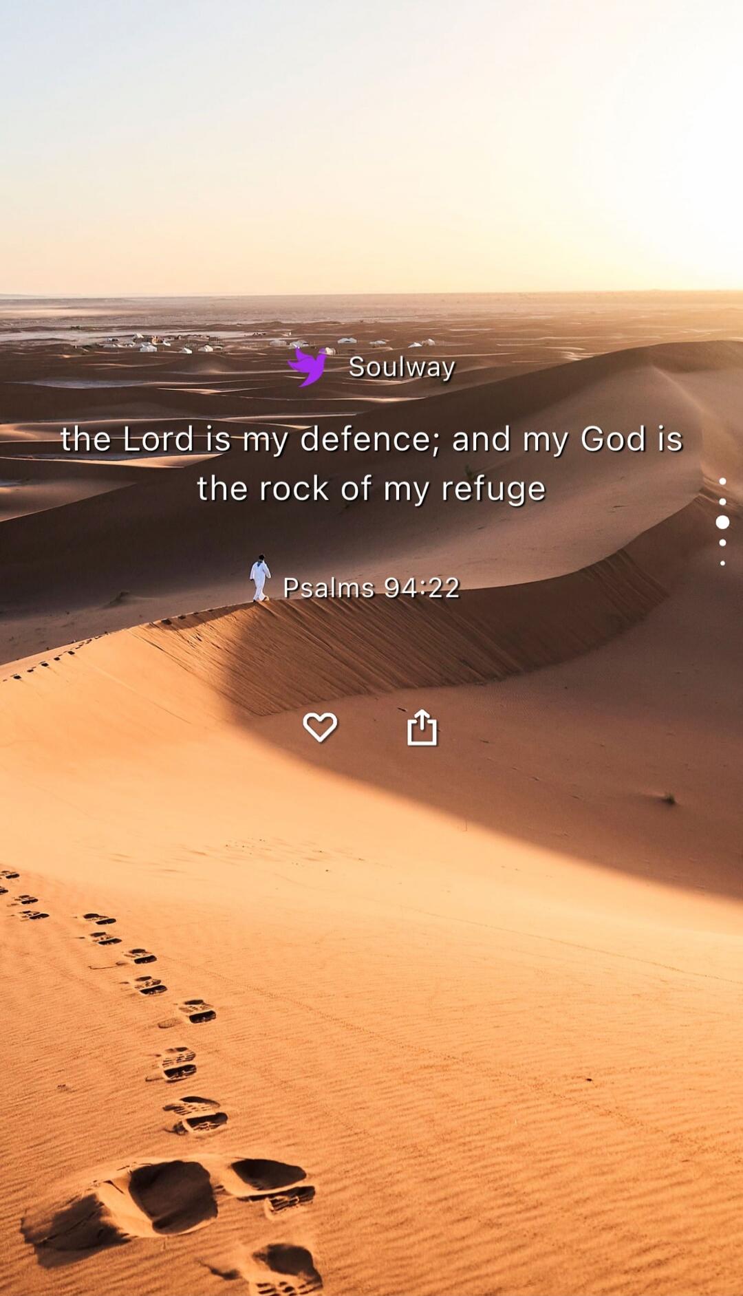 Soulway
the Lord is my defence; and my God is the rock of my refuge
Psalms 94:22