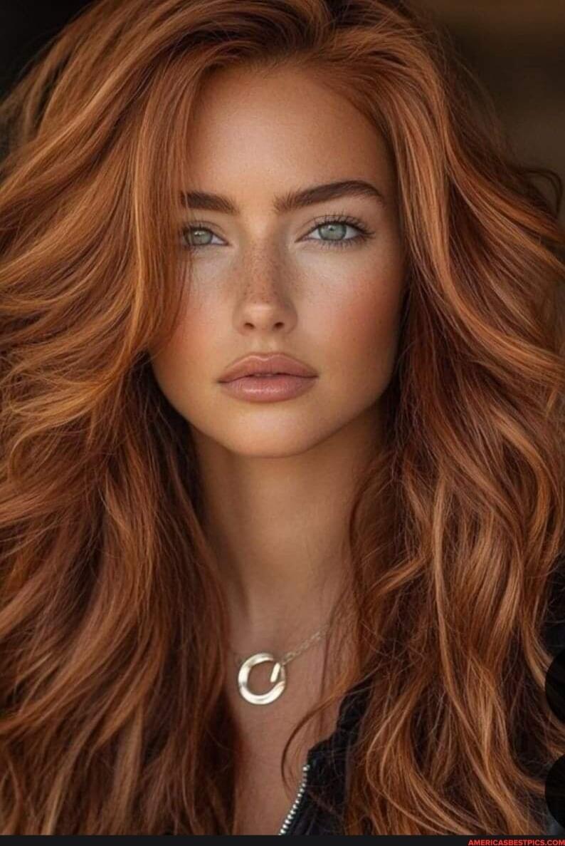 Portrait of a woman with red hair