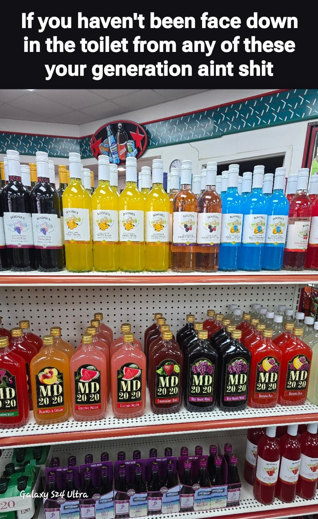 If you haven't been face down in the toilet from any of these your generation aint shit