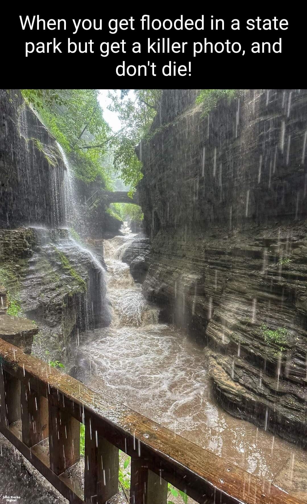 When you get flooded in a state park but get a killer photo and dont die